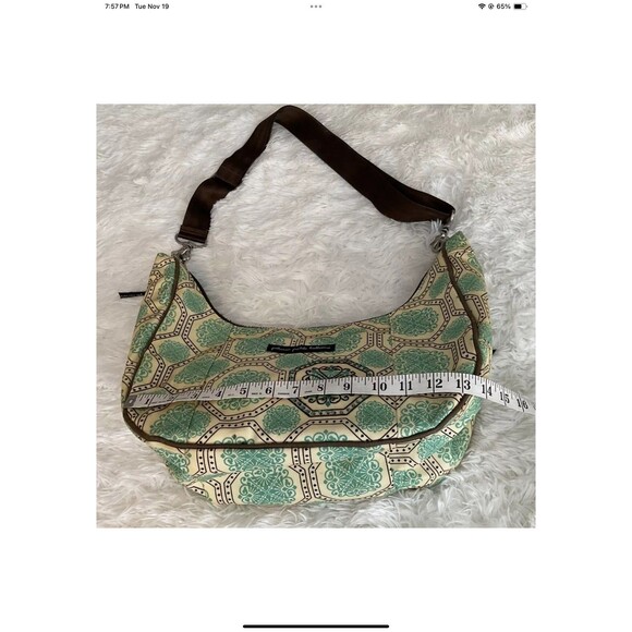 Petunia Pickle Bottom Touring Tote Diaper Bag Crossbody Beige/Teal ****READ - Picture 8 of 12
